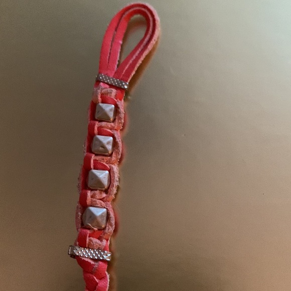 NEW Orange Antiqued Gold Metal Anchor Fashion Studded Bracelet Women’s Jewelry - Picture 7 of 9